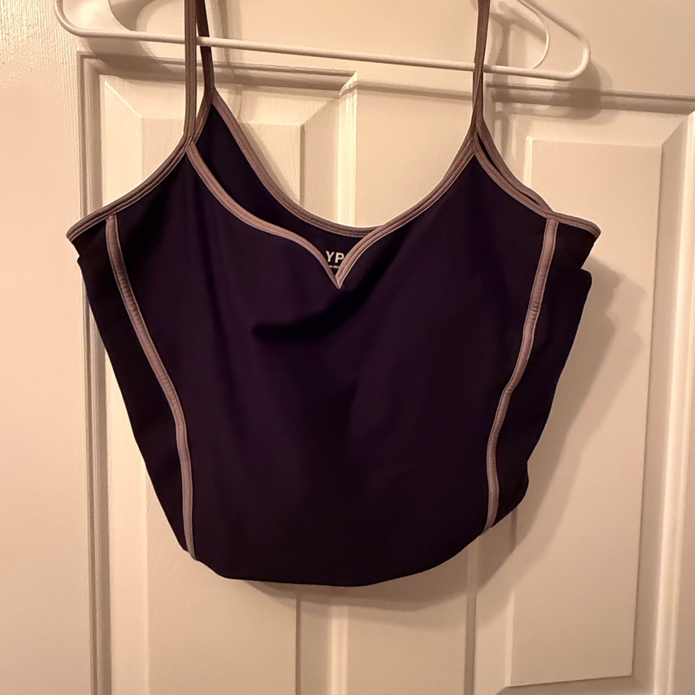 YPB Navy Workout Tank Top